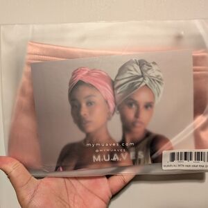 Pink Satin Hair Wrap